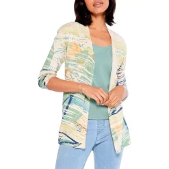 Coupon 🎁 NIC+ZOE Punchy Meadow Cardigan Green Mult 🌟