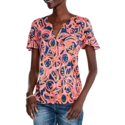 Wholesale 😉 NIC+ZOE Fruit Toss Tee Orange Multi 🛒