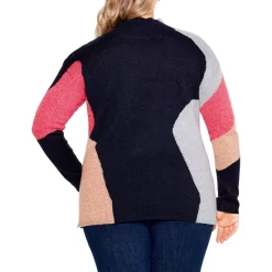 Budget ✨ NIC+ZOE Plus Size Glowing Embers Sweater Indigo Multi 🌟 -NIC+ZOE Sales unnamed file 1053