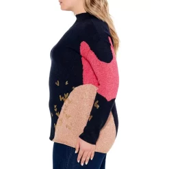Budget ✨ NIC+ZOE Plus Size Glowing Embers Sweater Indigo Multi 🌟 -NIC+ZOE Sales unnamed file 1054