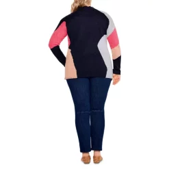 Budget ✨ NIC+ZOE Plus Size Glowing Embers Sweater Indigo Multi 🌟 -NIC+ZOE Sales unnamed file 1056