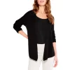Brand new 🛒 NIC+ZOE Petites Shaker Knit 4 Way Cardigan Black Onyx ⌛ -NIC+ZOE Sales unnamed file 1057