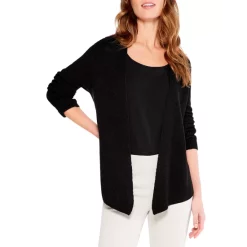 Brand new 🛒 NIC+ZOE Petites Shaker Knit 4 Way Cardigan Black Onyx ⌛