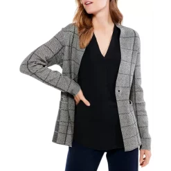 Flash Sale ๐ NIC+ZOE Petites Windowpane Palid Knit Blazer Neutral ๐