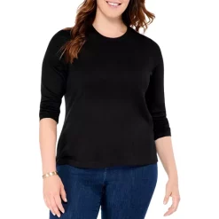 Budget 🎁 NIC+ZOE Plus Crewneck Sweater Black Onyx 🥰