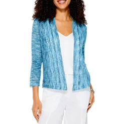 Deals ✔️ NIC+ZOE Semi Sheer Melody Cardigan Blue Multi ✨