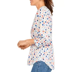 Promo 😀 NIC+ZOE NIC And ZOE Seaglass Button Front 👚 Shirt Orange Multi 🎉 -NIC+ZOE Sales unnamed file 1075