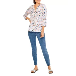 Promo 😀 NIC+ZOE NIC And ZOE Seaglass Button Front 👚 Shirt Orange Multi 🎉 -NIC+ZOE Sales unnamed file 1076