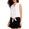 Best deal ⌛ NIC+ZOE Double Gauze Tie Tank Paper White 👍 -NIC+ZOE Sales unnamed file 1079