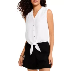 Best deal ⌛ NIC+ZOE Double Gauze Tie Tank Paper White 👍