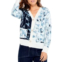 Budget 🎉 NIC+ZOE Atlantic Pacific Cardigan Blue Multi 🎁
