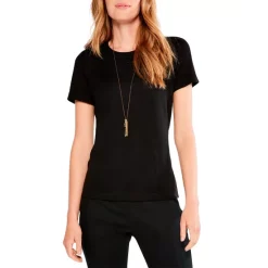 Best Pirce ✨ NIC+ZOE Crewneck Short Sleeve Sweater Black Onyx 🥰