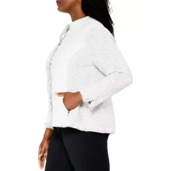 Best Sale 🤩 NIC+ZOE Plus Fringe Trim Jacket Cream Mix 🛒 -NIC+ZOE Sales unnamed file 1107