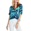 Hot Sale 🔔 NIC+ZOE 🌞 Summer Solstice Printed Top Blue Multi 🛒 -NIC+ZOE Sales unnamed file 1130