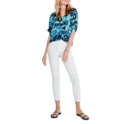 Hot Sale 🔔 NIC+ZOE 🌞 Summer Solstice Printed Top Blue Multi 🛒 -NIC+ZOE Sales unnamed file 1133