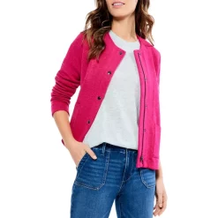 Budget 😉 NIC+ZOE Making Moves Knit Jacket Magenta Rose 🔥