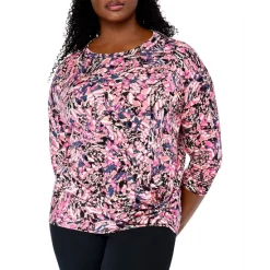 Brand new 🎉 NIC+ZOE Plus Kaleidoscope Print Twist Detail Top Pink Multi 🛒