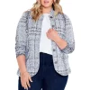 Brand new ⌛ NIC+ZOE Plus Icicle Sweater Blazer Blue Multi 🛒 -NIC+ZOE Sales unnamed file 1148