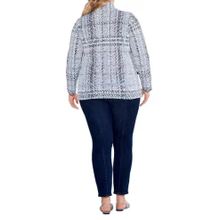 Brand new ⌛ NIC+ZOE Plus Icicle Sweater Blazer Blue Multi 🛒 -NIC+ZOE Sales unnamed file 1152