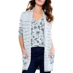 Brand new 😀 NIC+ZOE Shadow Garden Cardigan Sweater Grey Multi 😍