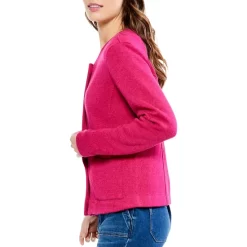 Budget 😉 NIC+ZOE Making Moves Knit Jacket Magenta Rose 🔥 -NIC+ZOE Sales unnamed file 116