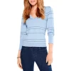 Flash Sale 😍 NIC+ZOE Vital Femme Striped Sweater Blue Multi 🧨