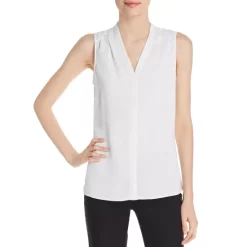 New ⌛ NIC+ZOE Petites Easy Day-to-Night Top Paper White ❤️