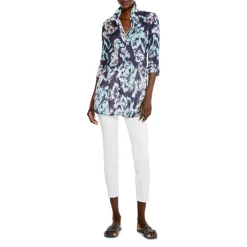 Top 10 🤩 NIC+ZOE Denim Blooms Crinkled Blouse Blue Multi 🎉 -NIC+ZOE Sales unnamed file 1175