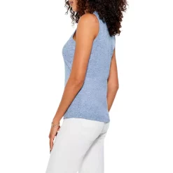 Best Pirce 🤩 NIC+ZOE NIC And ZOE Speckled Knit Snap Tank Blue Mix ⌛ -NIC+ZOE Sales unnamed file 1215