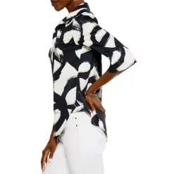 Best deal 🥰 NIC+ZOE Petites Squiggle Stretch 👕 Shirt Black Multi ❤️ -NIC+ZOE Sales unnamed file 1222