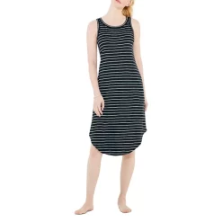 Discount ⌛ NZT NIC+ZOE Striped Tank 👗 Dress Black Multi ✔️