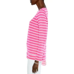 Buy 😉 NIC+ZOE NIC And ZOE Striped Angled Top Pink Multi 🔔 -NIC+ZOE Sales unnamed file 1242