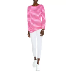 Buy 😉 NIC+ZOE NIC And ZOE Striped Angled Top Pink Multi 🔔 -NIC+ZOE Sales unnamed file 1243