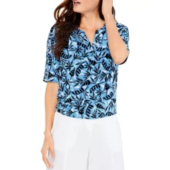 Brand new 🧨 NIC+ZOE Coastal Vines Top Blue Multi ✔️