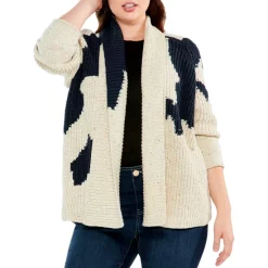 Buy 🎉 NIC+ZOE Plus Bold Comfort Cardigan Neautral Multi 🧨
