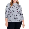 Wholesale ❤️ NIC+ZOE Plus Petal Toss Sweater Grey Multi ✨ -NIC+ZOE Sales unnamed file 1270
