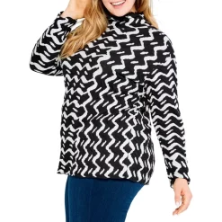 Deals 😍 NIC+ZOE Plus Opposites Attract Cotton Sweater Black Multi 🛒 -NIC+ZOE Sales unnamed file 1281