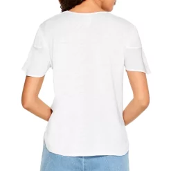 Best Pirce 🛒 NIC+ZOE This & That Flutter Sleeve Tee Paper White 😉 -NIC+ZOE Sales unnamed file 1315