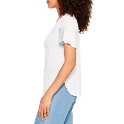 Best Pirce 🛒 NIC+ZOE This & That Flutter Sleeve Tee Paper White 😉 -NIC+ZOE Sales unnamed file 1316