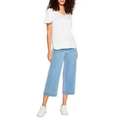 Best Pirce 🛒 NIC+ZOE This & That Flutter Sleeve Tee Paper White 😉 -NIC+ZOE Sales unnamed file 1317