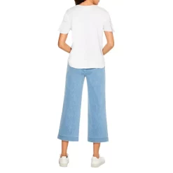 Best Pirce 🛒 NIC+ZOE This & That Flutter Sleeve Tee Paper White 😉 -NIC+ZOE Sales unnamed file 1318