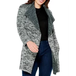 Best Pirce ⌛ NIC+ZOE Plus Space Dye Lounge Around Cardigan Black Mix 🧨