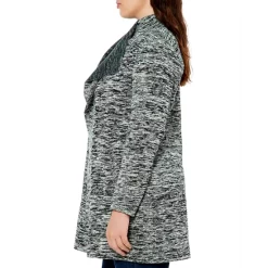 Best Pirce ⌛ NIC+ZOE Plus Space Dye Lounge Around Cardigan Black Mix 🧨 -NIC+ZOE Sales unnamed file 1329