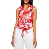 Top 10 💯 NIC+ZOE Paint The Town Gauze Tie Front Tank Red Multi 🌟 -NIC+ZOE Sales unnamed file 1345