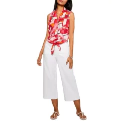 Top 10 💯 NIC+ZOE Paint The Town Gauze Tie Front Tank Red Multi 🌟 -NIC+ZOE Sales unnamed file 1347