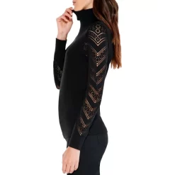 Promo 🤩 NIC+ZOE Pointelle Turtleneck Sweater Charcoal Heather 👍 -NIC+ZOE Sales unnamed file 135