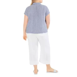 Best deal 😍 NIC+ZOE Plus Central Park Striped Top Indigo Multi 🎉 -NIC+ZOE Sales unnamed file 1361