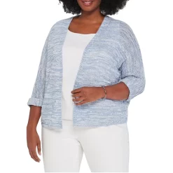 Deals 🎉 NIC+ZOE Plus Calm Waters Cardigan Blue Haze 🔥