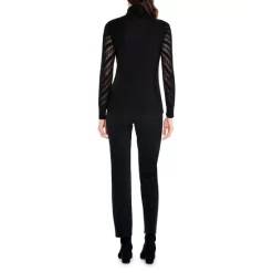 Promo 🤩 NIC+ZOE Pointelle Turtleneck Sweater Charcoal Heather 👍 -NIC+ZOE Sales unnamed file 137