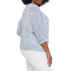 Deals 🎉 NIC+ZOE Plus Calm Waters Cardigan Blue Haze 🔥 -NIC+ZOE Sales unnamed file 1371